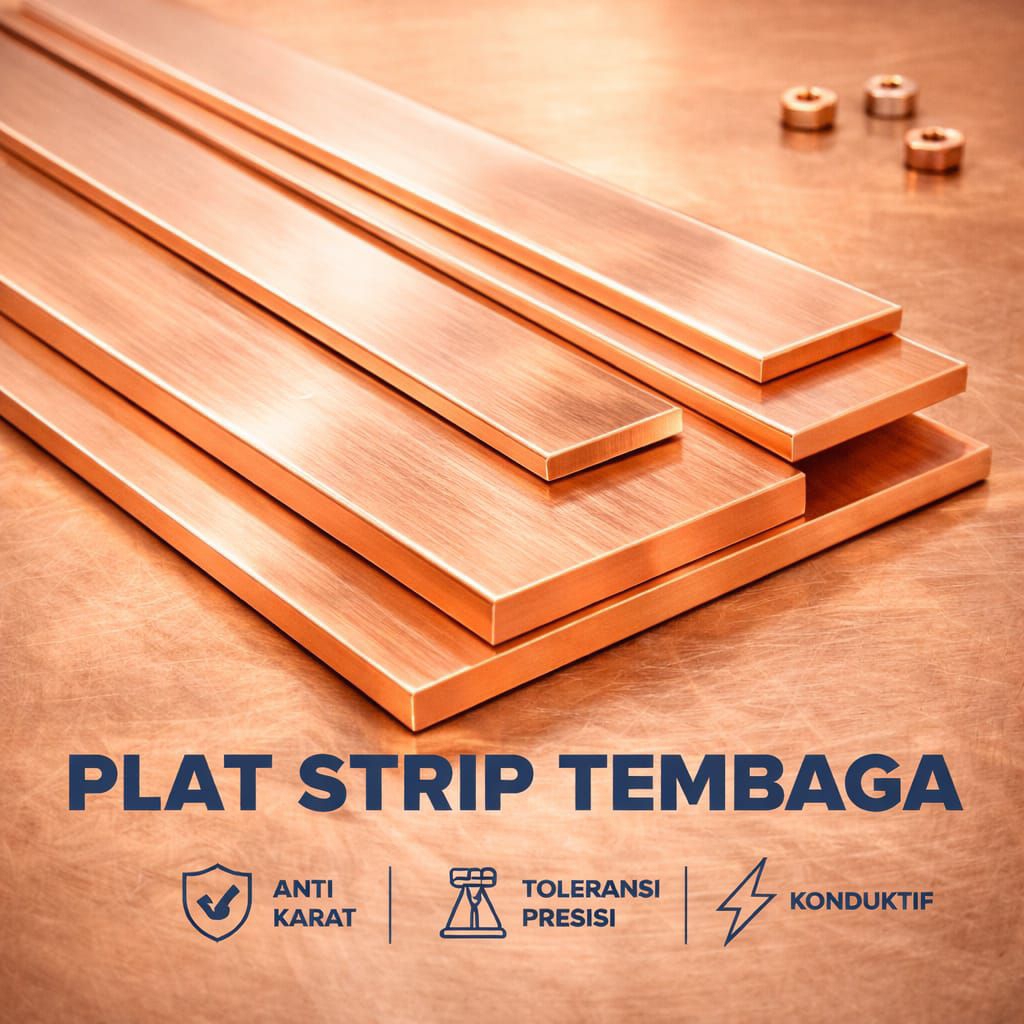 Busbar Rail Copper 4x15mm Tembaga murni | 50cm