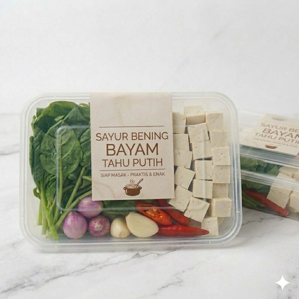 Sayur Bening Bayam Tahu Putih + Bumbu