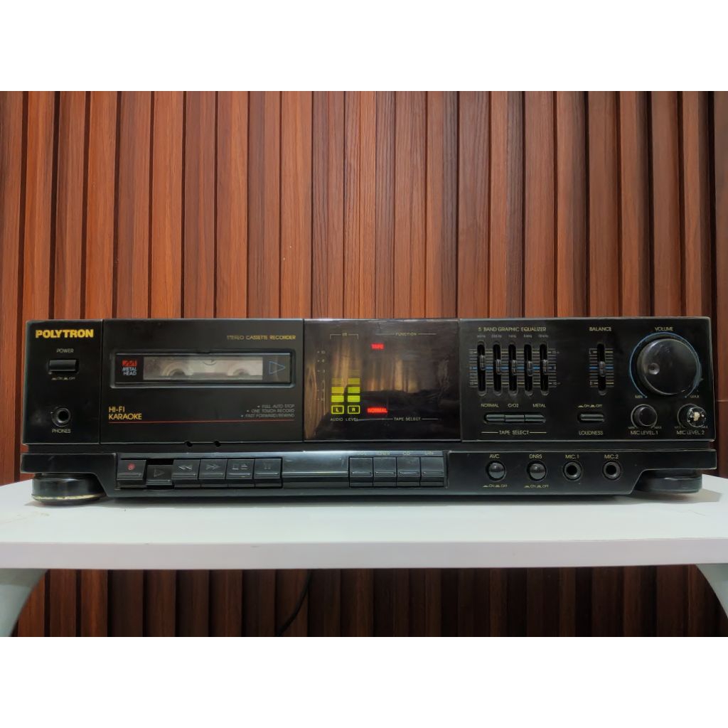 Tape Deck Polytron/Pemutar Kaset Pita/Tape Player