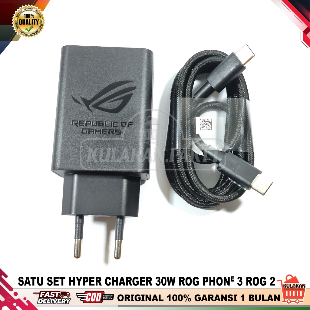 Charger As* Adapter Hyper Charger 30W Rog PhOn 3 Rog 2 Original100%