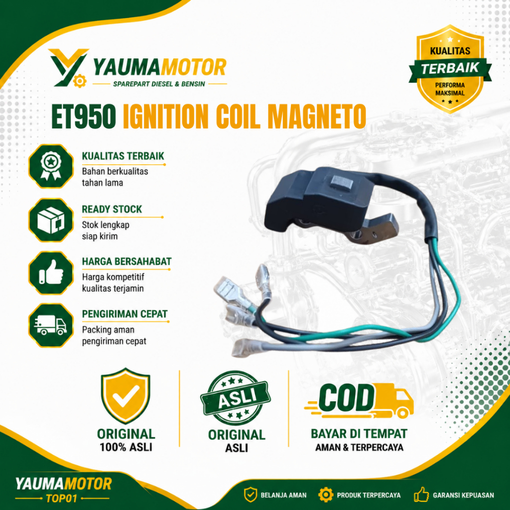 Ignition Coil ET950 Koil Pengapian Genset Magneto ET 950 2 Tak Premium Original YaumaMotor