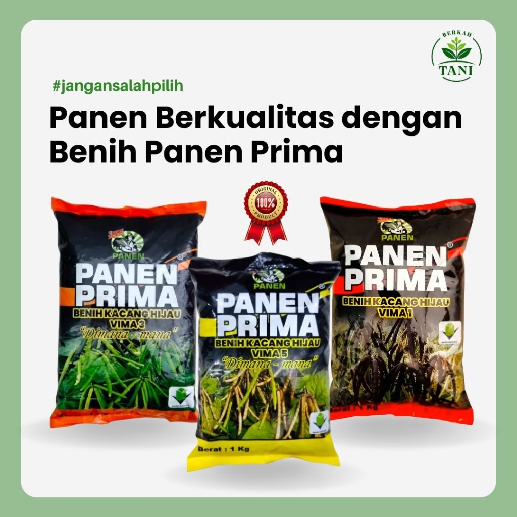 Benih Bibit Kacang Hijau Panen Prima 1kg Vima 1 Vima 3 Vima 5