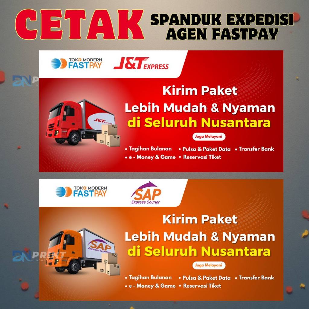 CETAK BANNER AGEN FASTPAY EXPEDISI