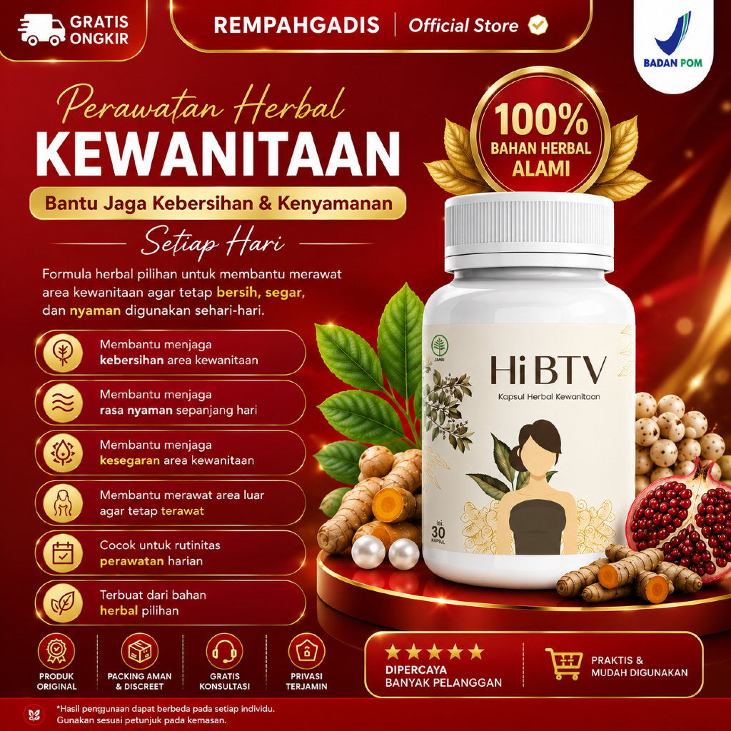 Hi BTV MAGIC - Suplemen Kewanitaan Tradisional Perapat V | Meredakan Keputihan