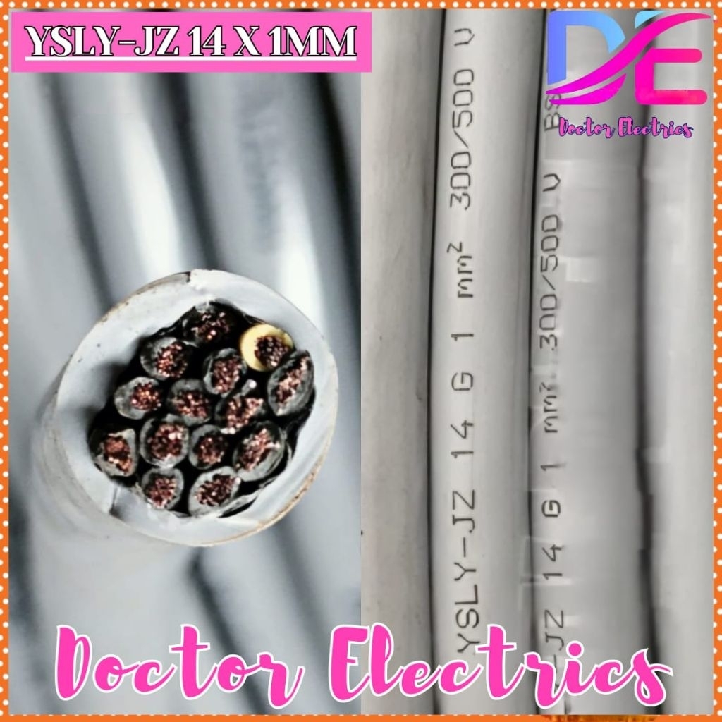 [ECER=METER] CABLE MULTICORE GREY KABEL SERABUT ABU-ABU TANPA SCREEN YSLY YSLY-JZ 14x1MM 14x1.0MM 14