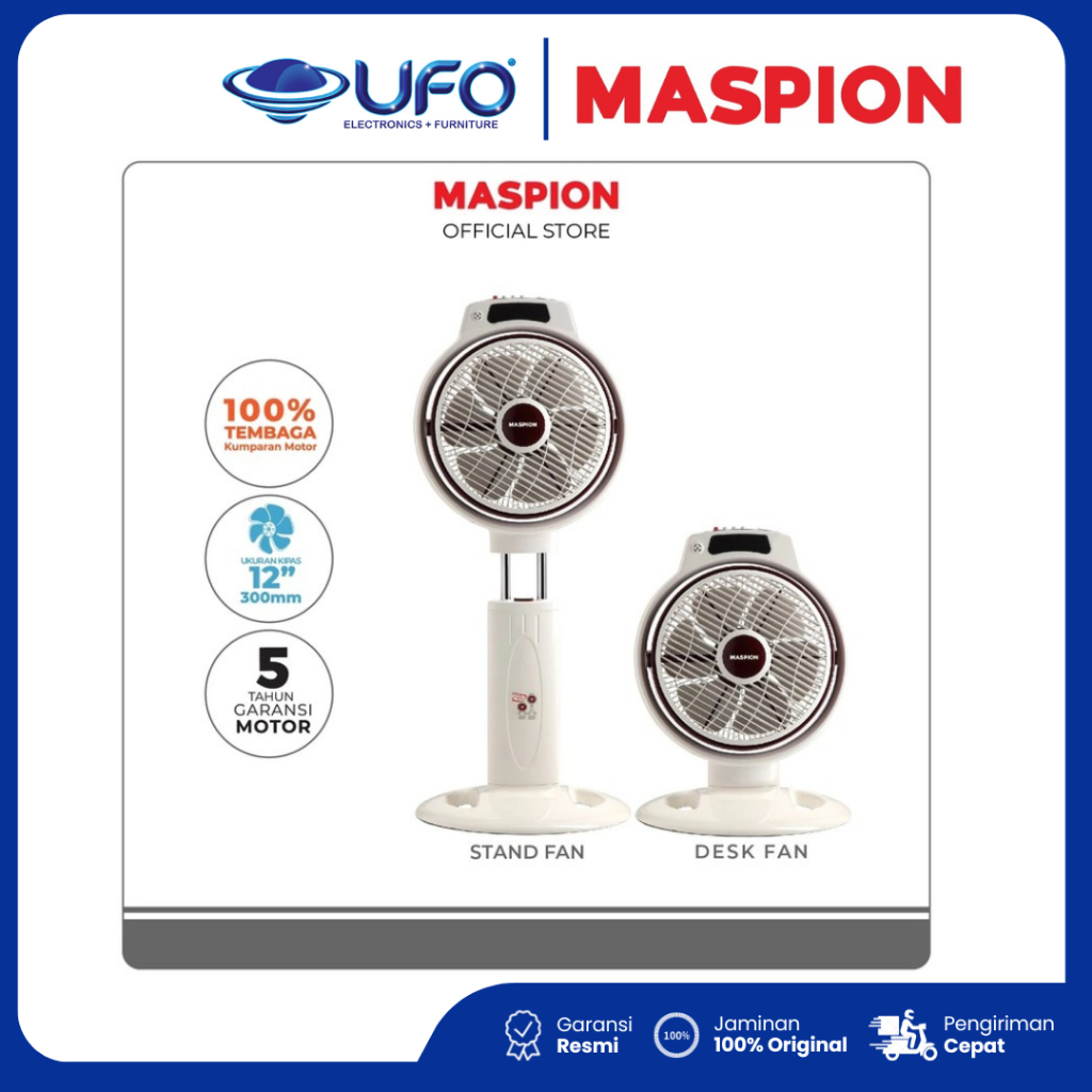 Maspion Kipas Angin Kotak JF2121S Box Fan 12 Inch