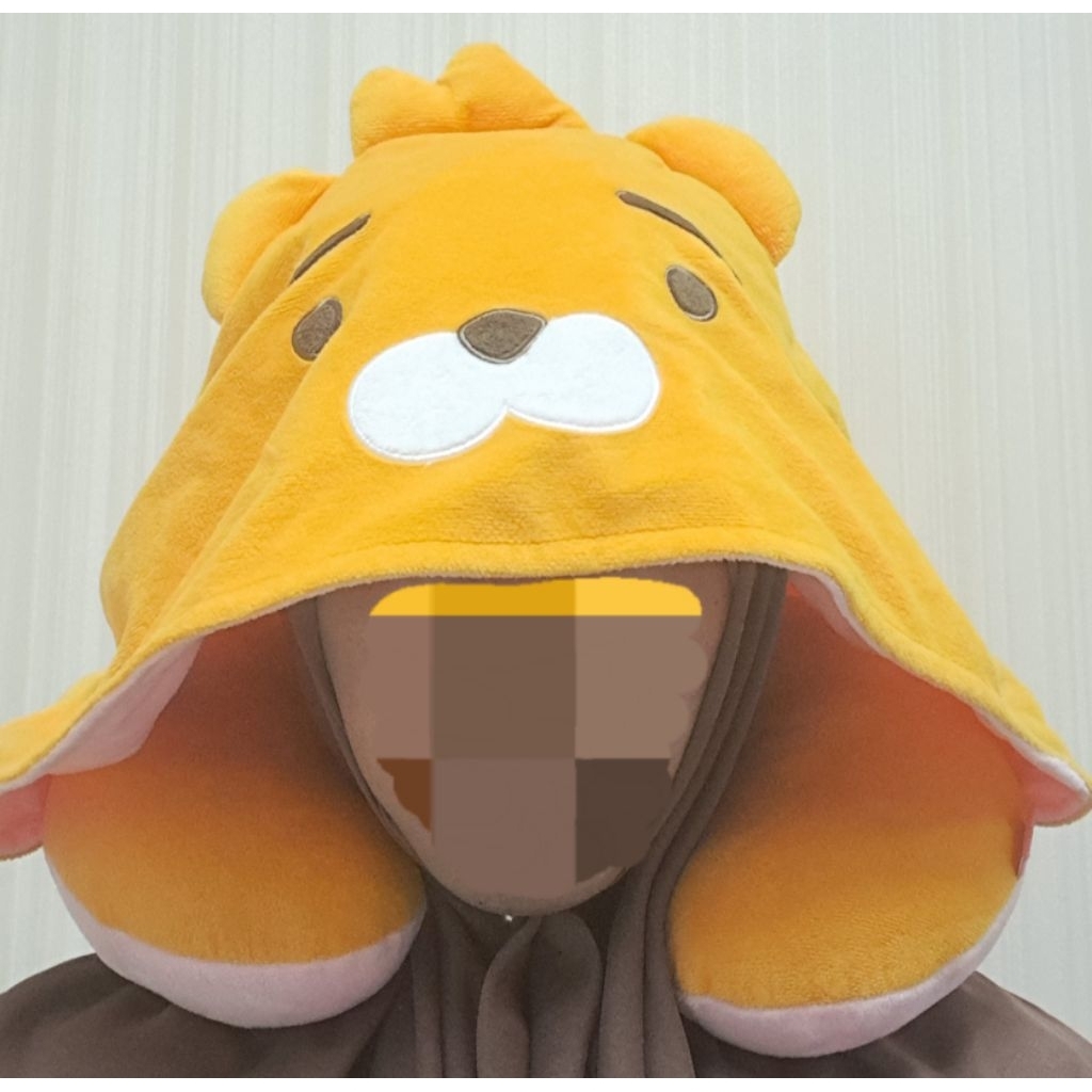 Preloved baskinBRrobbins x line friends Ryan Apeach hood neck cushion bantal leher reversible