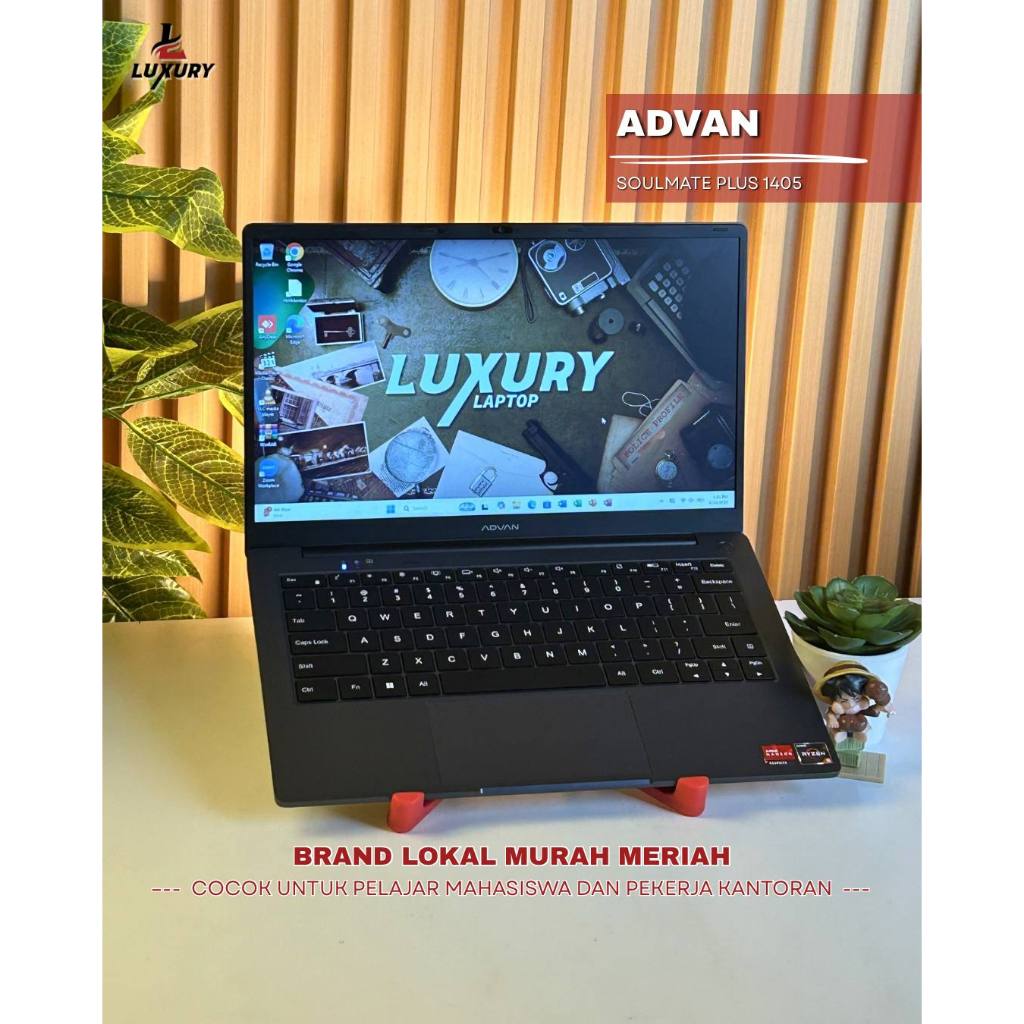 LAPTOP ADVAN SOULMATE PLUS 1405 AMD RYZEN 5 3500U RAM 8GB SSD 256GB SECOND