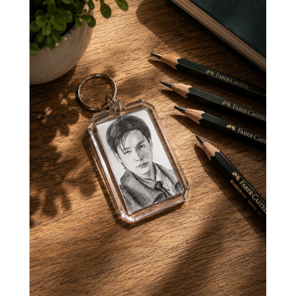 Keychain sketch custom | Gambar Wajah manual