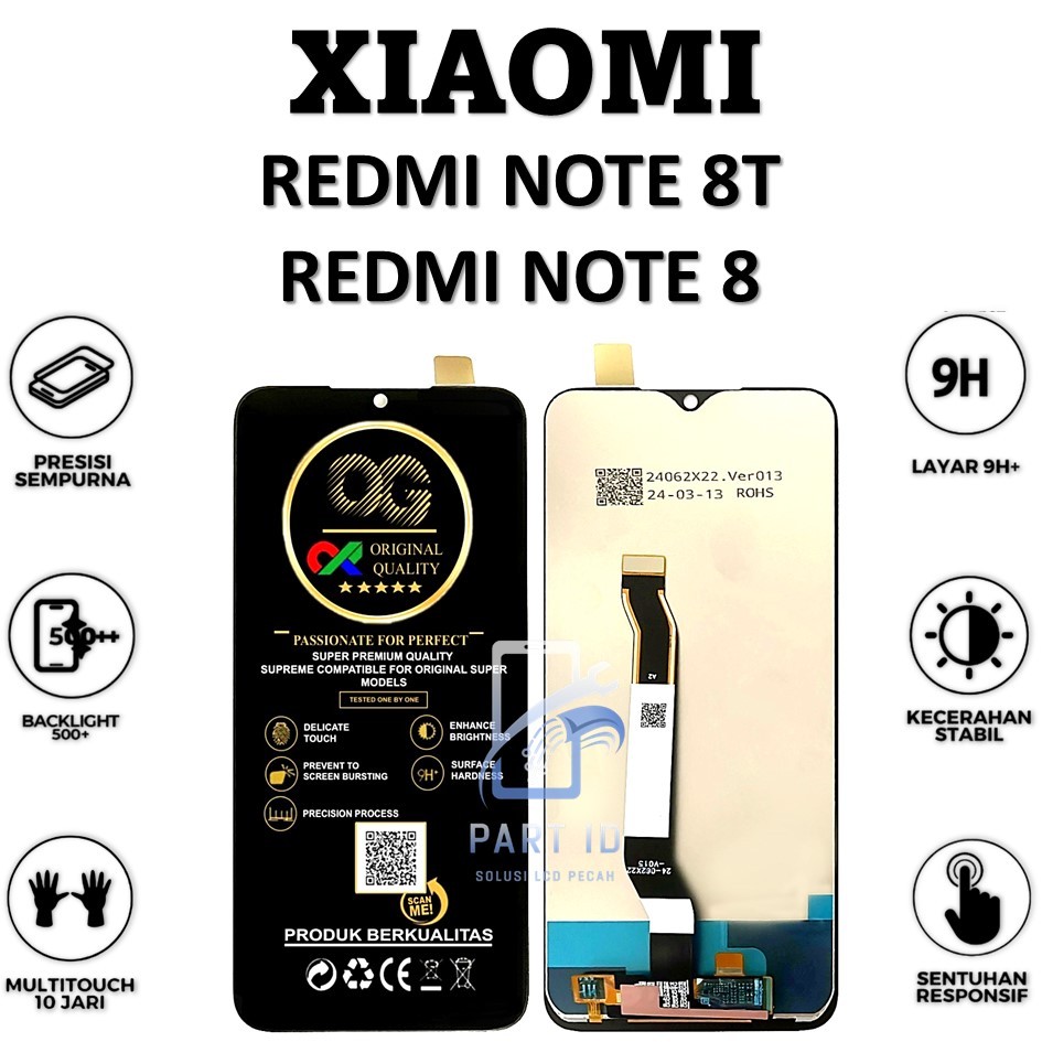 LCD TOUCHSCREEN REDMI NOTE 8T / REDMI NOTE 8 COMPLETE ORIGINAL 100% FULLSET