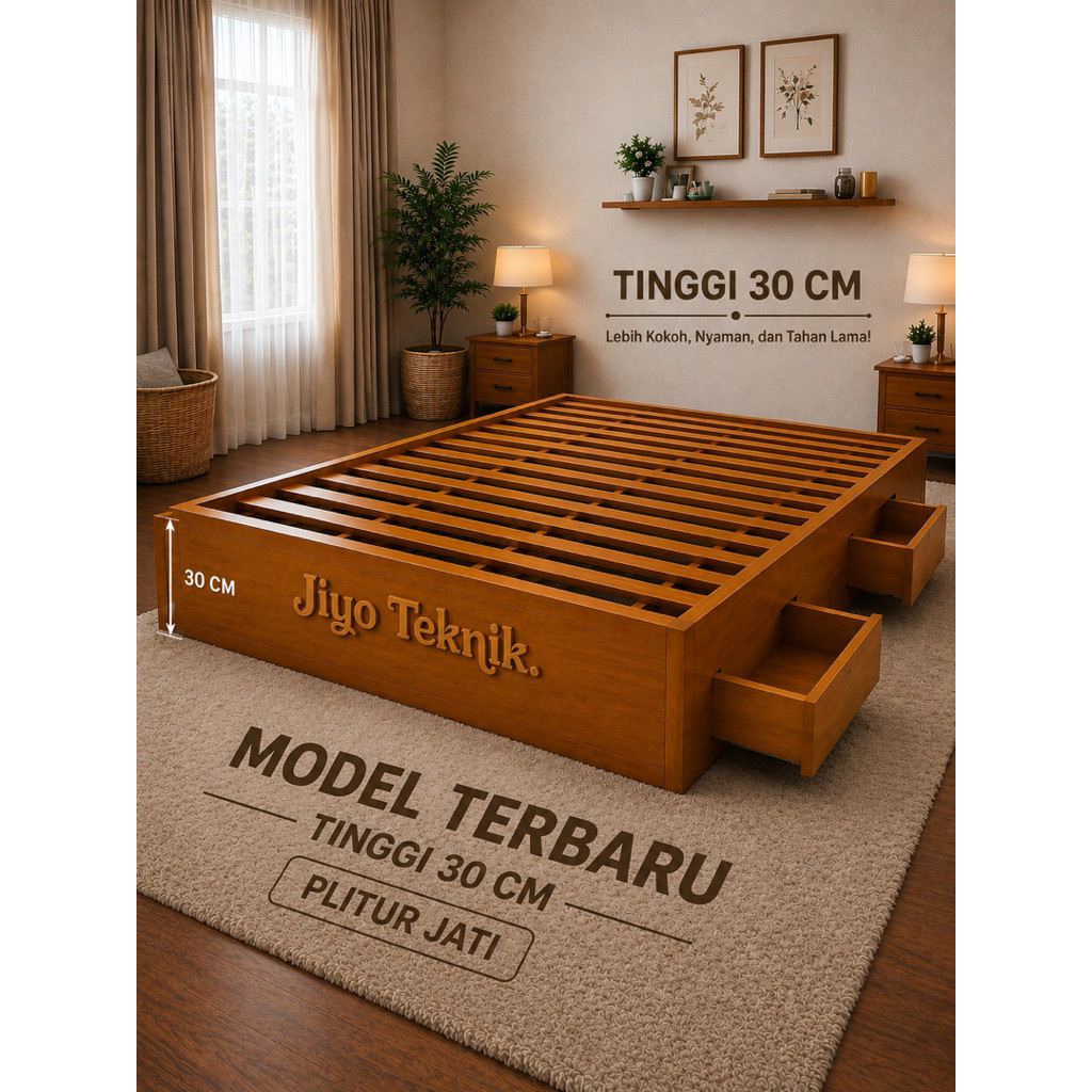 Divan Kayu Laci Dipan Kayu Laci Minimalis / dipan tempat tidur dipan/alas kasur dipan dipan minimali