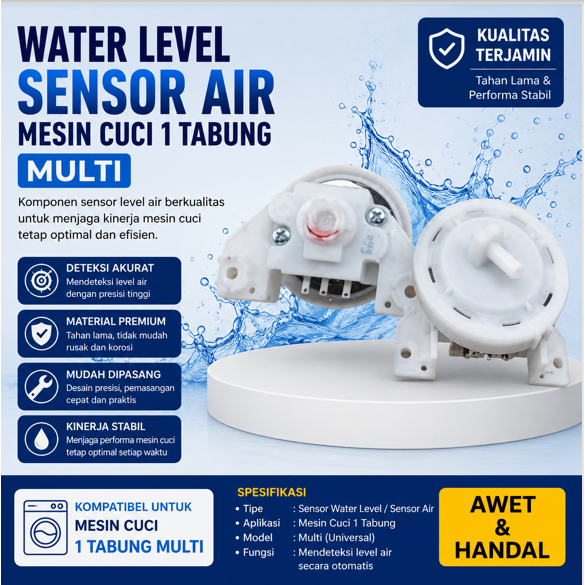 WATER LEVEL /SENSOR AIR MESIN CUCI 1 TABUNG MULTI
