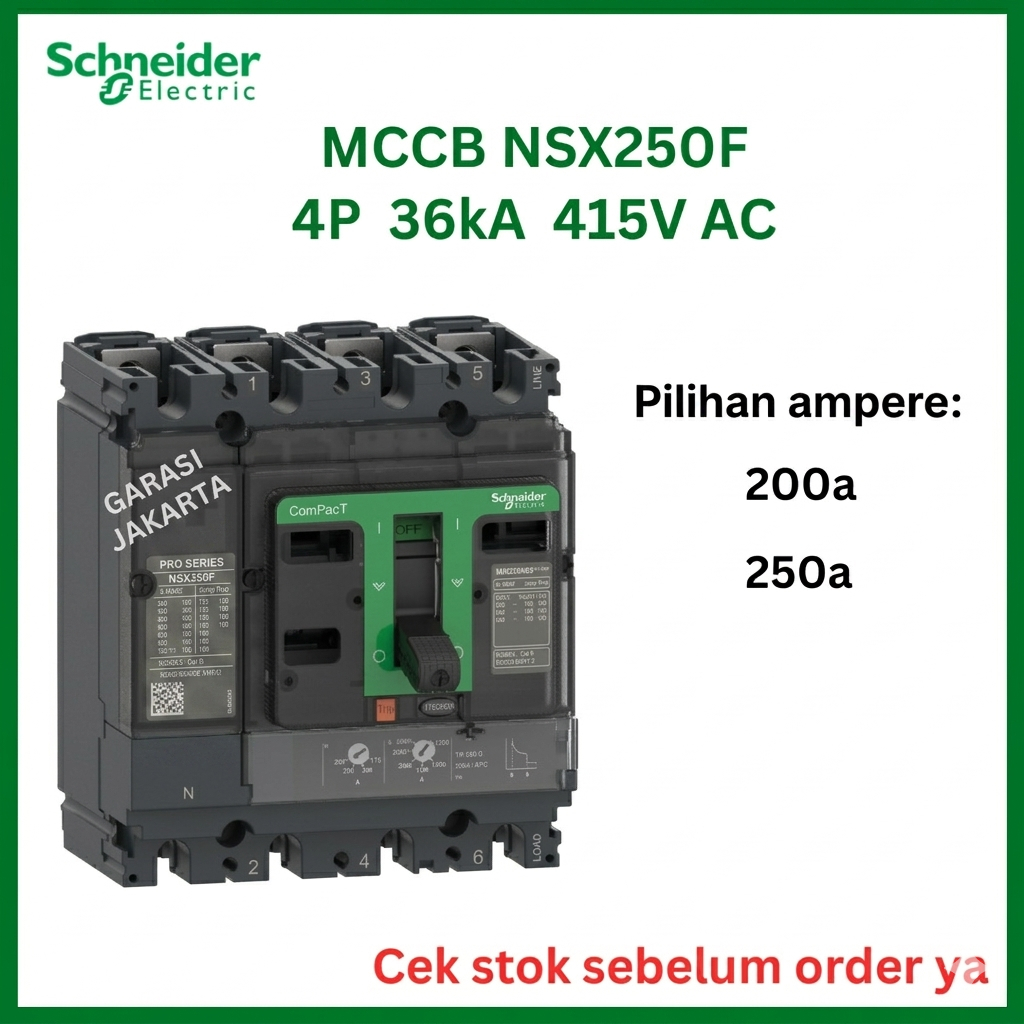 NSX250F mccb 4p 200a 250a ampere schneider circuit breaker 4 pole