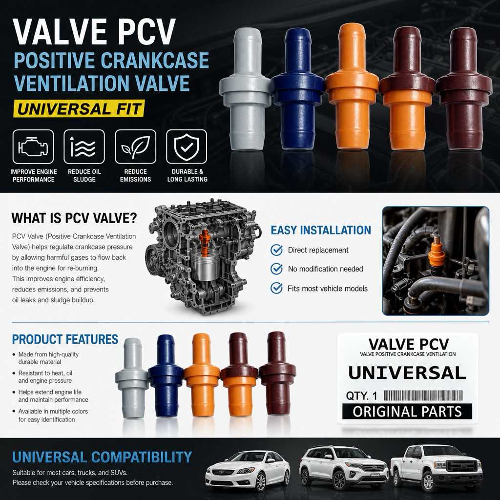 Valve PCV Positive Crankcase Ventilation Valve Kocok Mobil Universal