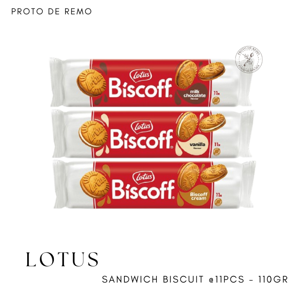 Lotus Biscoff Sandwich Biscuit Vanilla Chocolate Biscoff Cream - 110GR