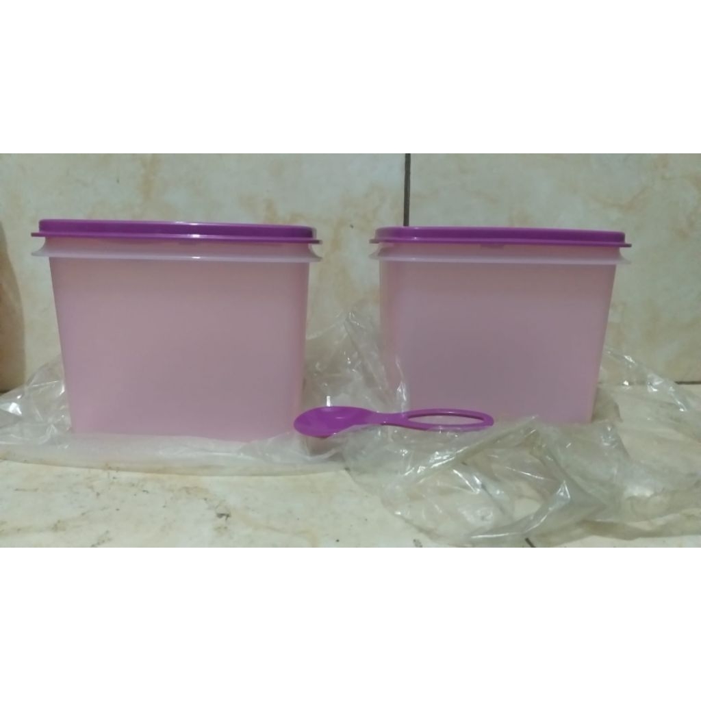 Tupperware shelf saver 850ml + spoon ungu 1 pcs