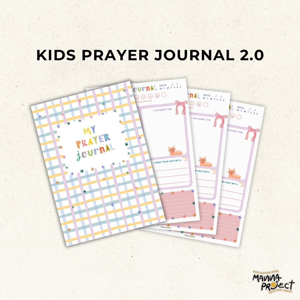 Kids Prayer Journal 2.0 + Weekly Gratitude | Manna Project | Sunday School Book | Bible study for Ki