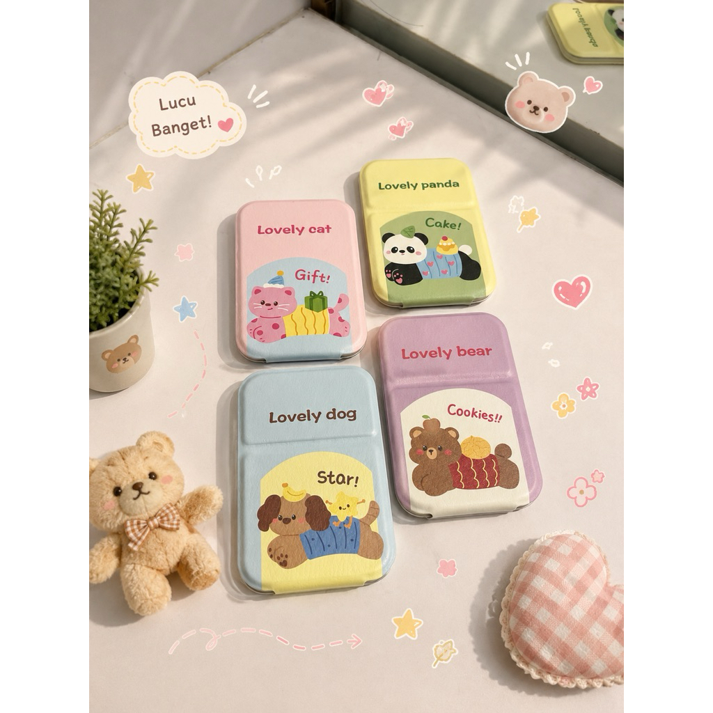 CERMIN LIPAT LUCU MOTIF ANIMAL | KACA LIPAT LUCU