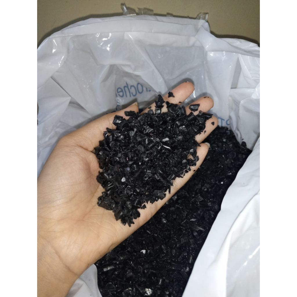 Biji Plastik PP Hitam Putih Susu Polypropylene Recycle per 1 KG
