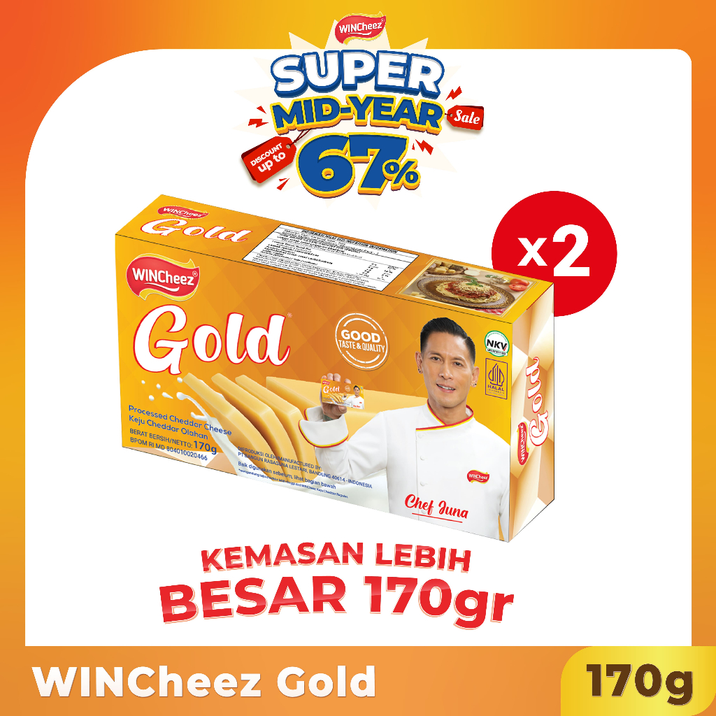 WINCheez Keju GOLD 170 Gram x 2 Pcs