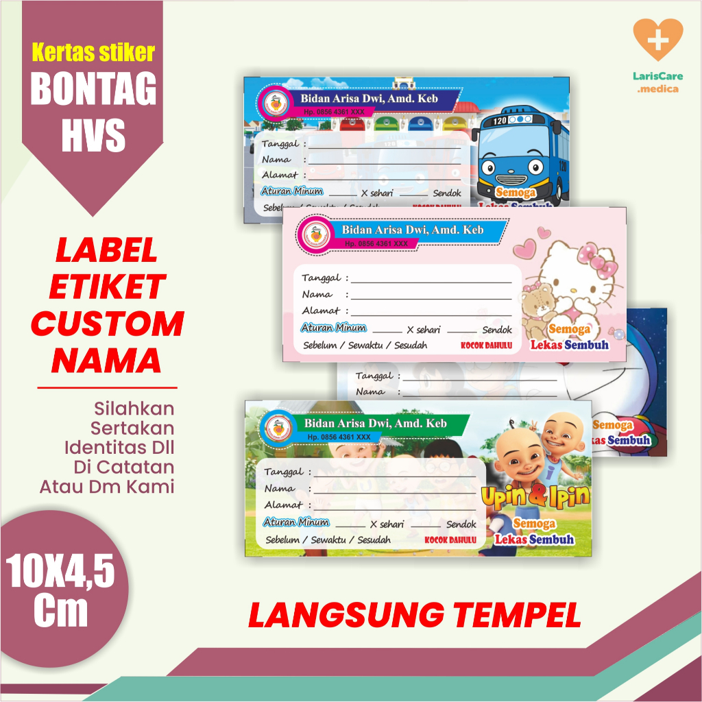 etiket sirup CUSTOM / label sirup CUSTOM /stiker label obat sirup