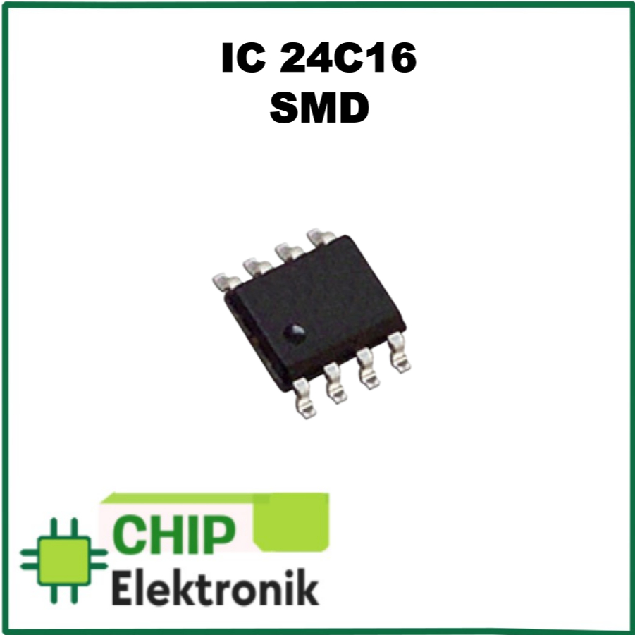 IC 24C16 EEPROM 16KBit 2KByte 8 Kaki SMD TQFP