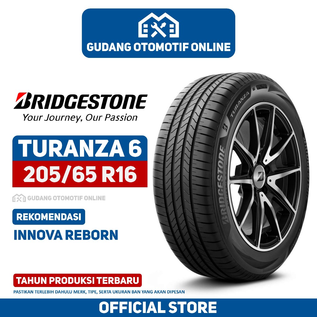 Ban Bridgestone Turanza 6 205/65 R16 Ban Mobil Innova Reborn