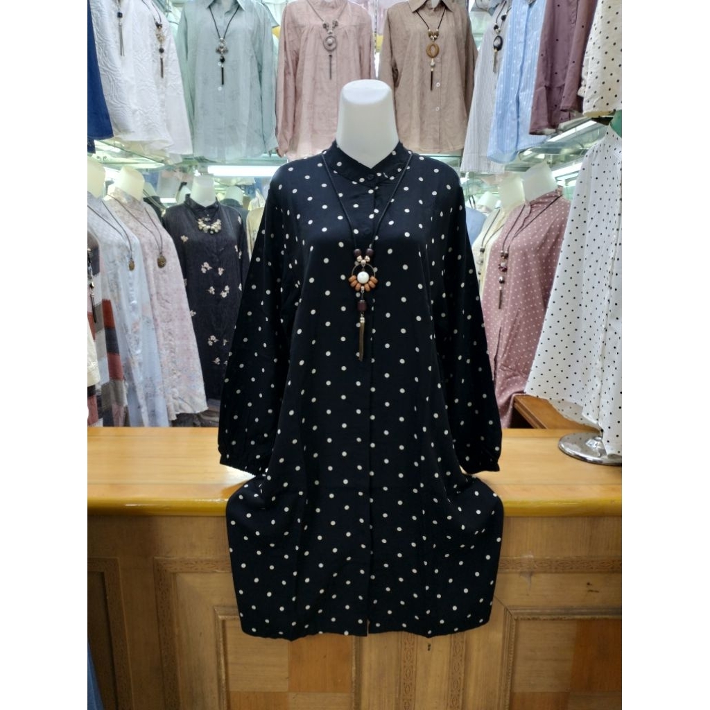 TUNIK KATUN RAYON MOTIF BUNGA BUNGA T 736