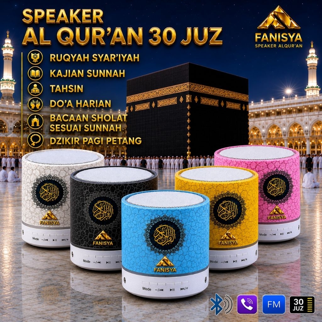 Speaker Al Quran Ruqyah 30 juz ,Juz 30 kajian sunnah Recharger Batre