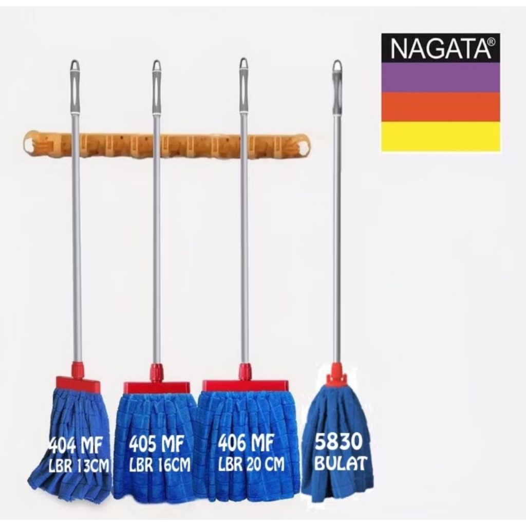 Pel Nagata Microfiber/ Pel Handuk Nagata microfiber gagang alumunium/ Pel lantai Nagata Microfiber