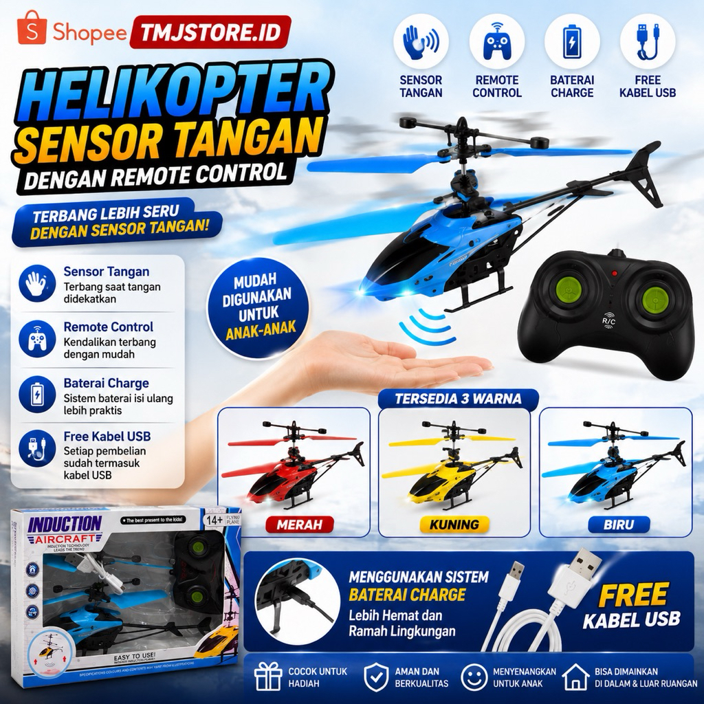 HELIKOPTER REMOT+SENSOR/MAINAN ANAK HELIKOPTER/MAINAN SENSOR HELIKOPTER/MAINAN REMOT HELIKOPTER