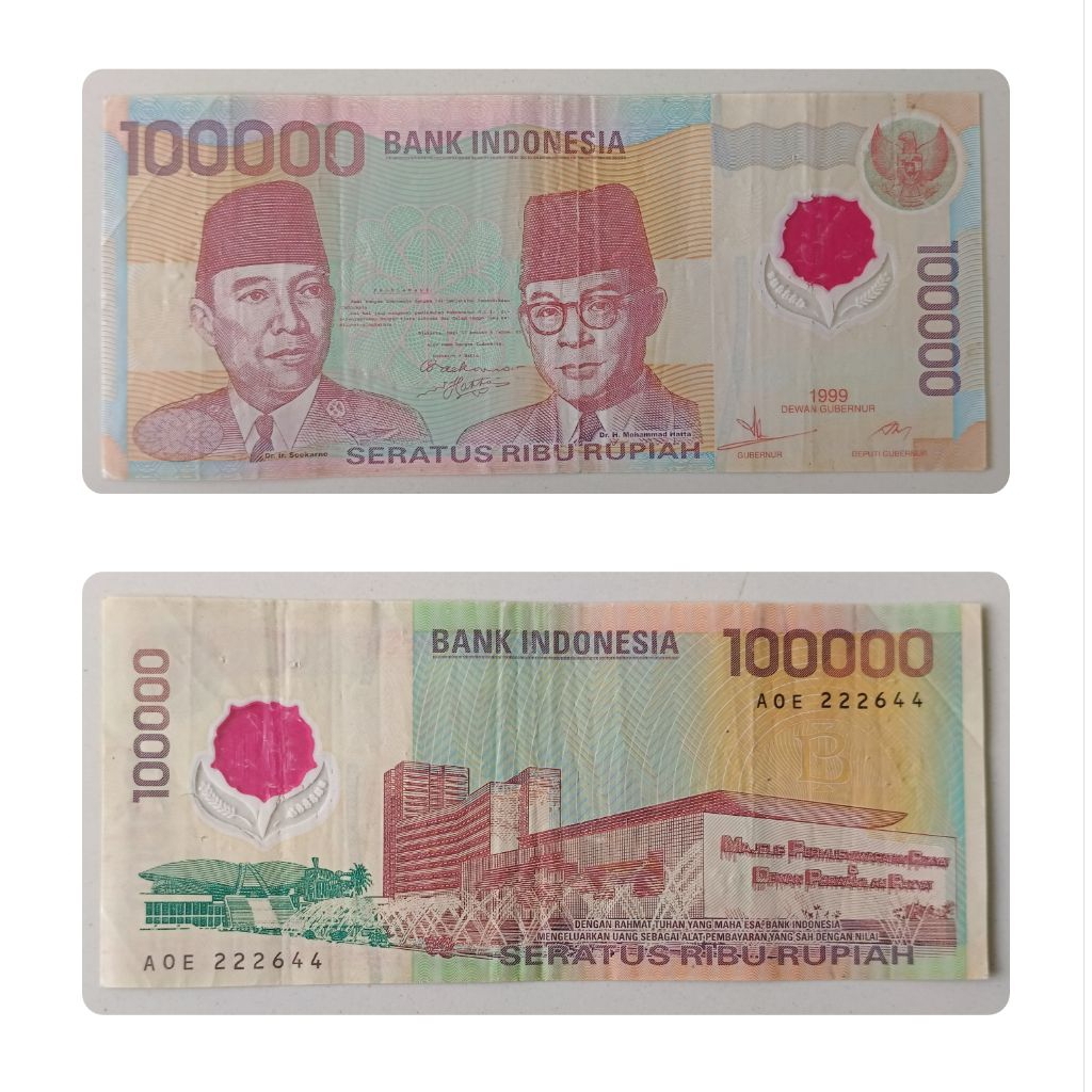 Uang Kertas Kuno 100000 Rupiah Polymer