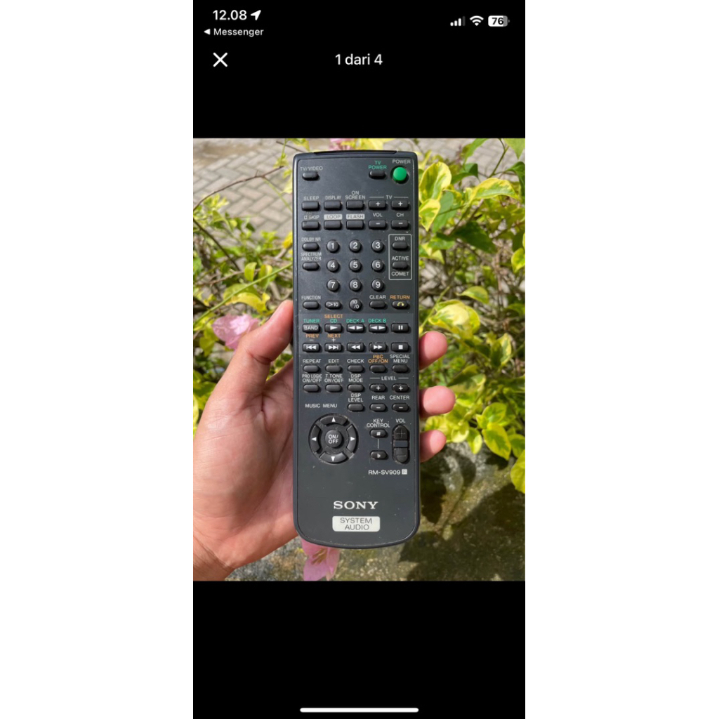 remote compo sony RM-SV909 remote tape