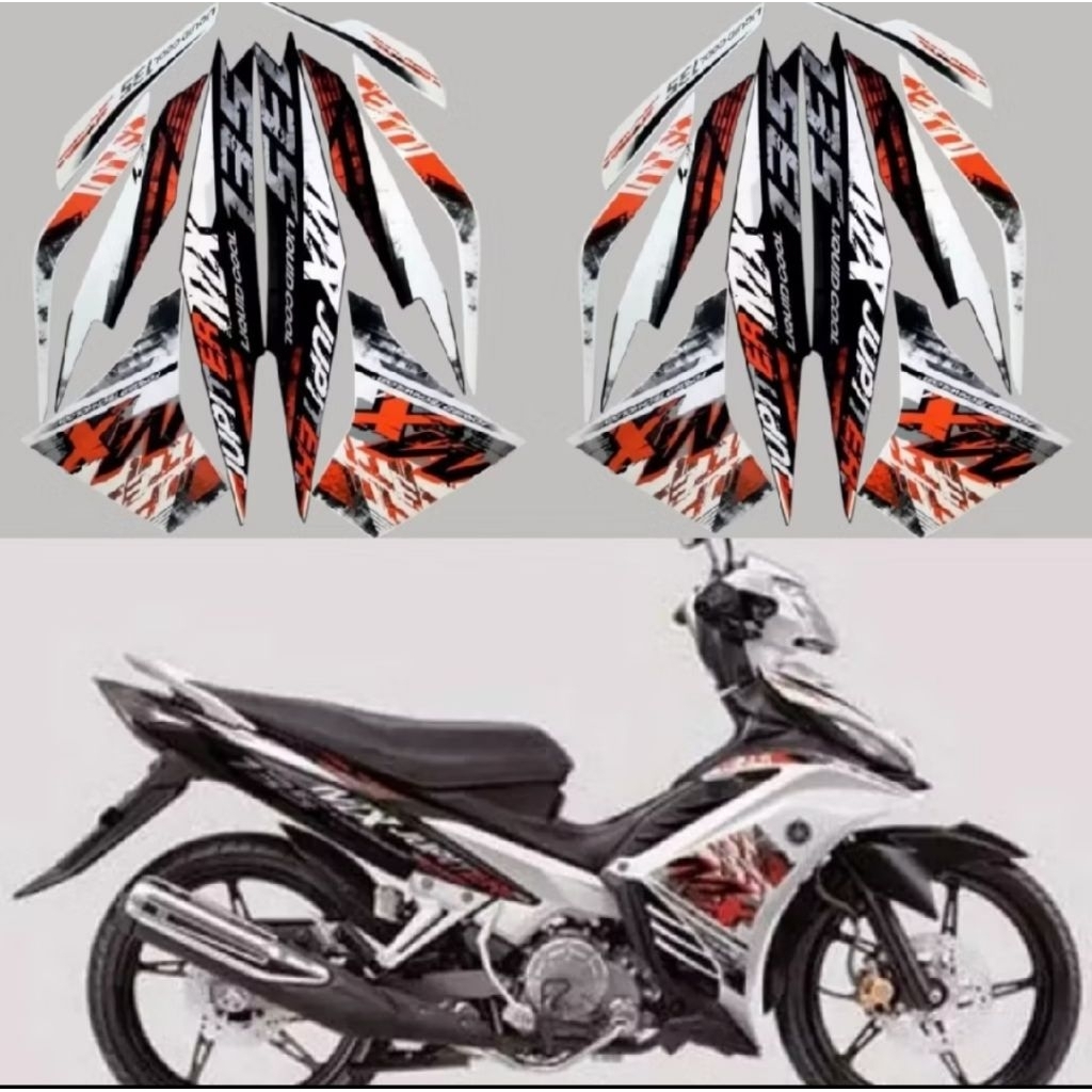 STIKER STRIPING LIS BODY YAMAHA JUPITER MX NEW 2014 KUWALITAN AJS FULSET BODY MOTOR MX NEW