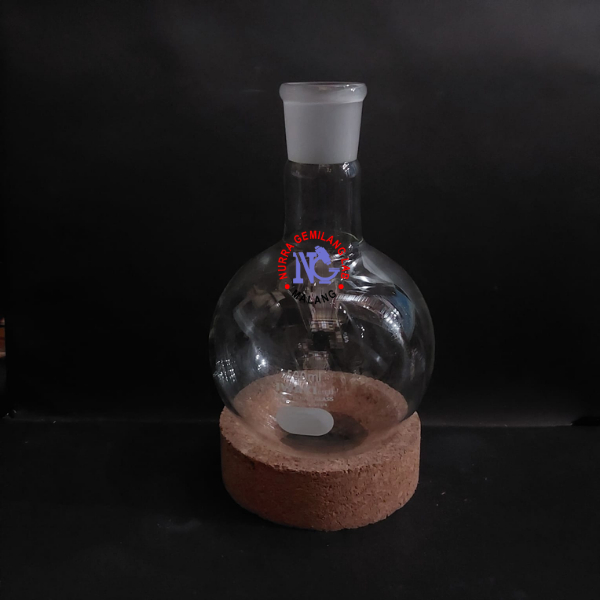 Boiling Flask 500 ml Iwaki Round Bottom | Labu Didih Iwaki 500ml Alas Bulat
