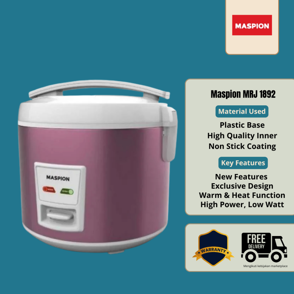 RICE COOKER MASPION - RICE COOKER 1.8L - MRJ 1892 - MASPION