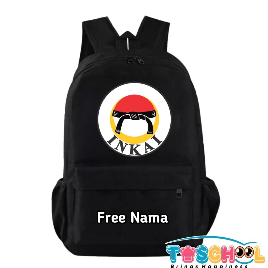 TAS RANSEL ANAK LOGO KARATE INDONESIA INKAI FREE NAMA