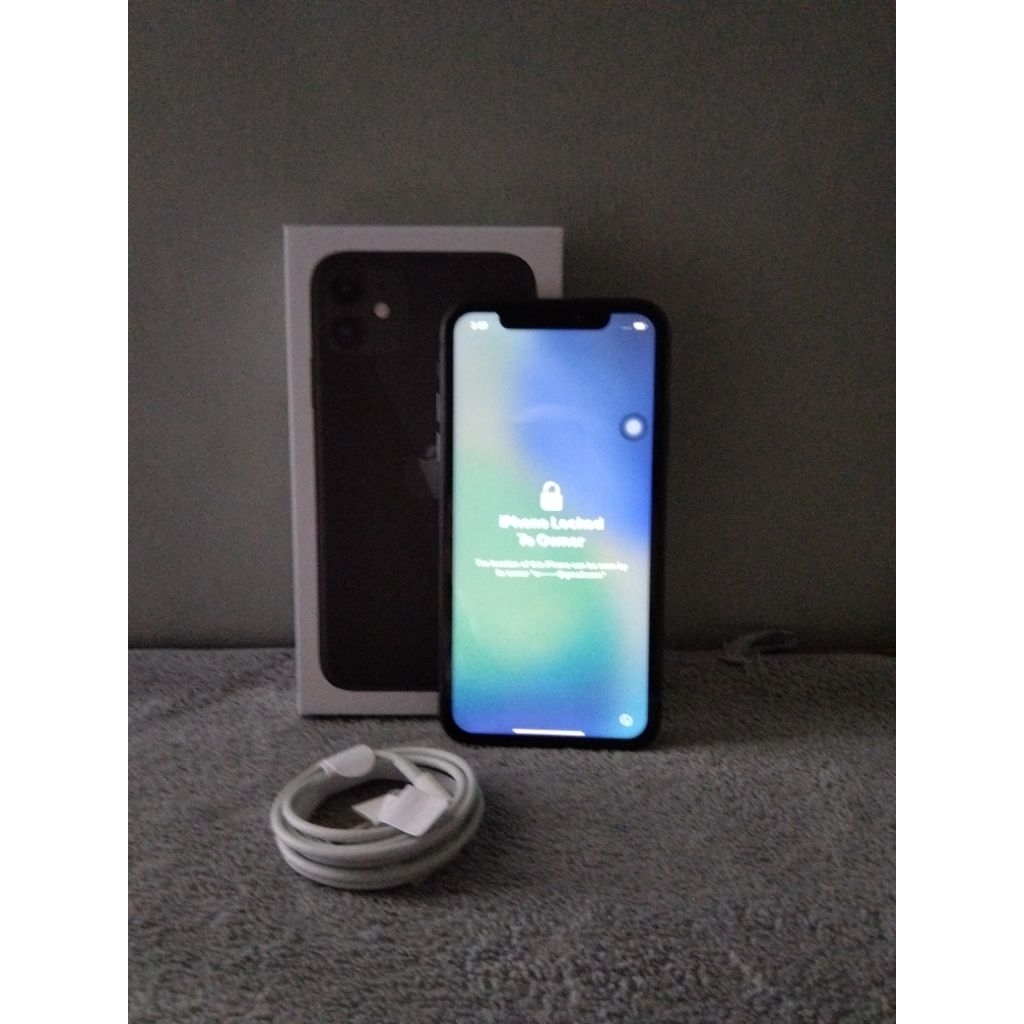 iPhone 11 128GB Black – Fullset Original (iCloud Lock) Kondisi Oria