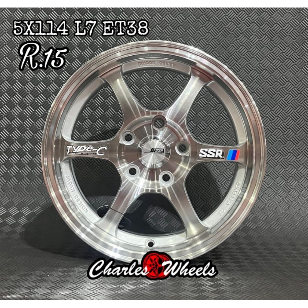 VELG SSR TYPE - C RING 15 SILVER POLISH 5X114