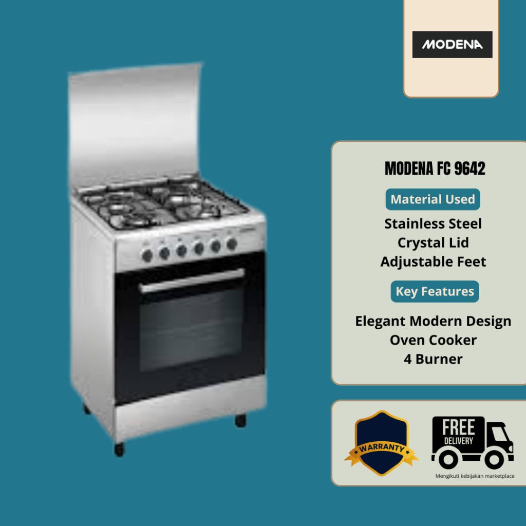 KOMPOR GAS MODENA KOMPOR GAS OVEN MODENA - FREESTANDING COOKER MODENA - OVEN MODENA - FC 9642