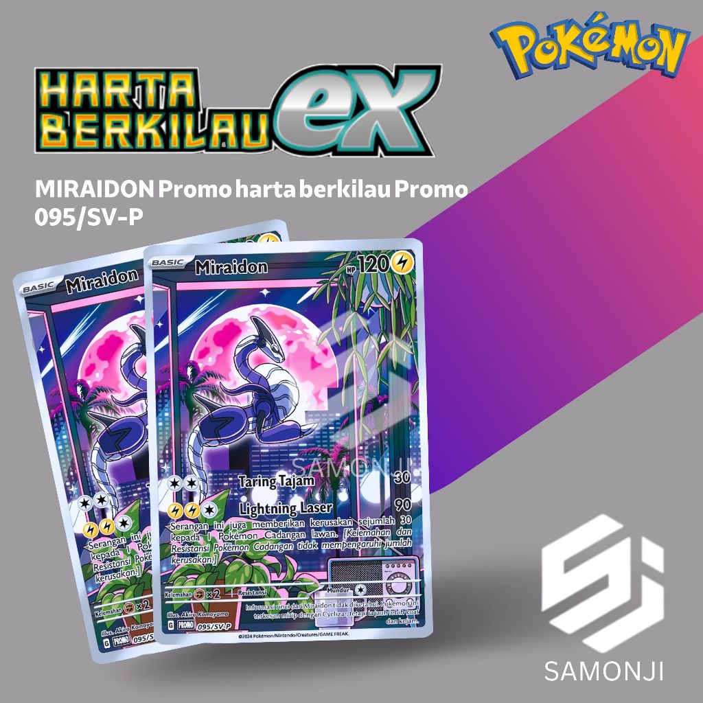 MIRAIDON PROMO 095/SV-P ID Kartu Pokemon TCG