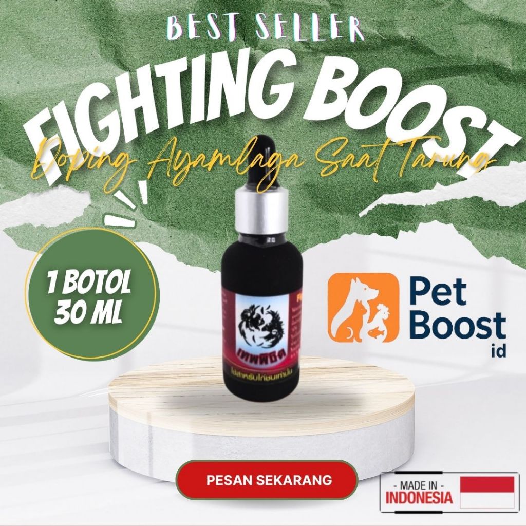 Doping Ayam FIGHTING BOOST Thailand Obat Vitamin Jamu Ayam | 30ml ORIGINAL THAILAND