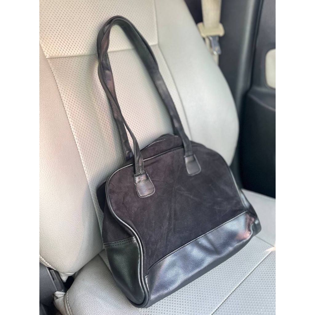 Totebag Kulit Hitam | Preloved Bekas Second