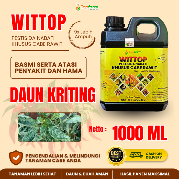 Pestisida Daun Keiritng Untuk Cabe / Obat Keriting Daun Tanaman Cabai / Pestisida Topfarm / Obat Dau