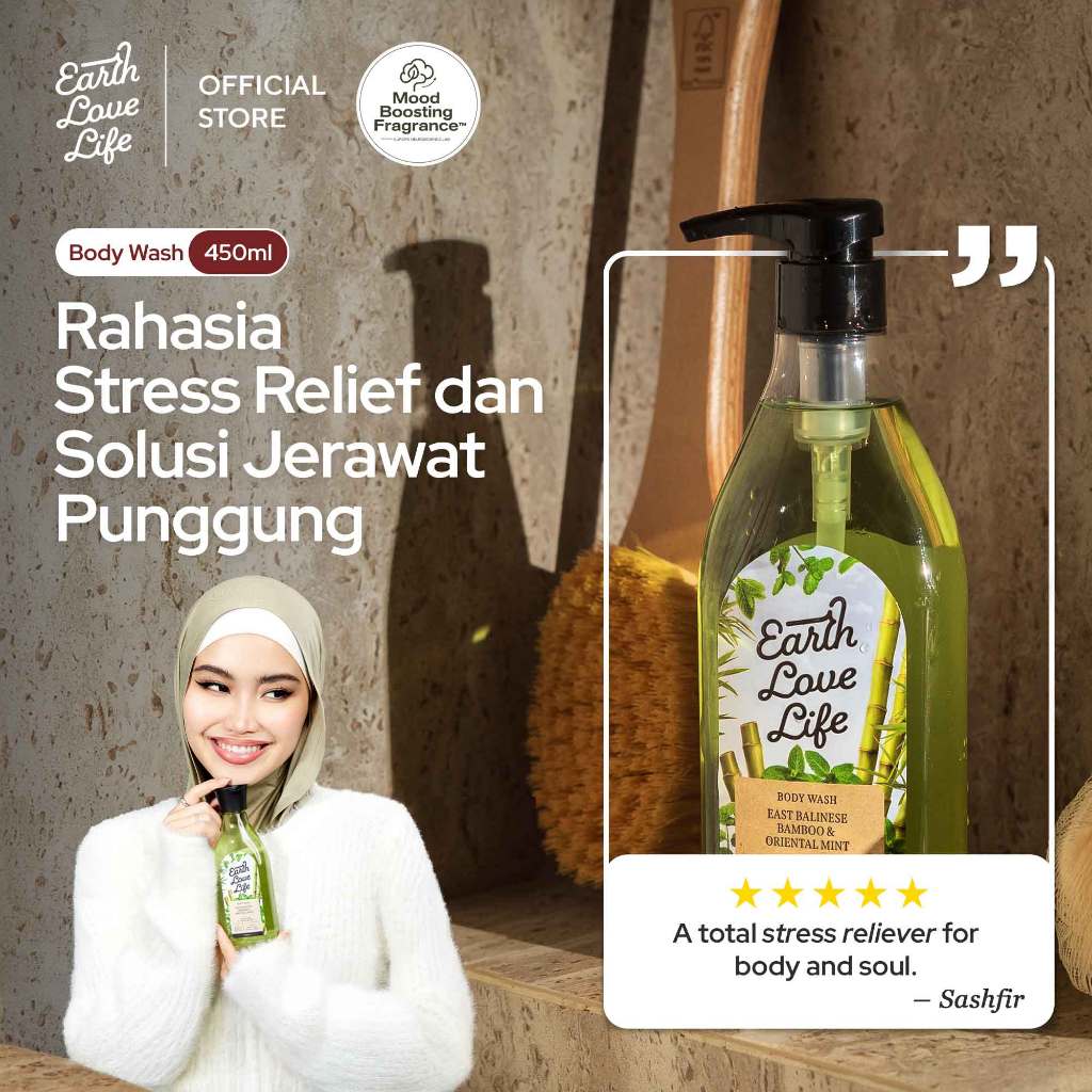 [BEST SELLER] Earth Love Life Body Wash 450ml | Sabun Wangi Mandi Cair | Lotion Cerah | Melembapkan 