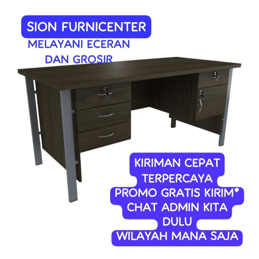 meja kantor 1 biro orbitrend ost 1080 kaki besi / meja kantor 1 biro ost1080 / meja kantor orbitrend