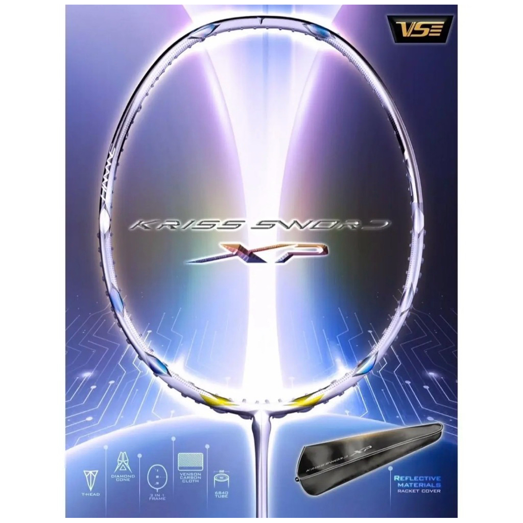 VS Venson Badminton Racket Kriss Sword XP 38lbs / Raket Bulutangkis Krisssword XP 38 lbs VSE
