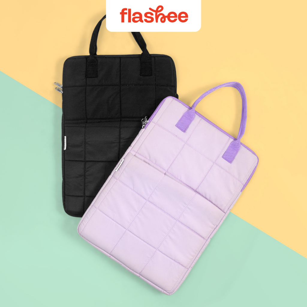 Flashee Tas Laptop 14 Inch Waterproof Aesthetic Case Laptop Willow Puffy