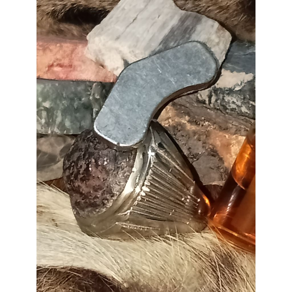 Batu MSTKA MUNTA BESI (DAGING TANAH)Natural Alam  nempel  magnet