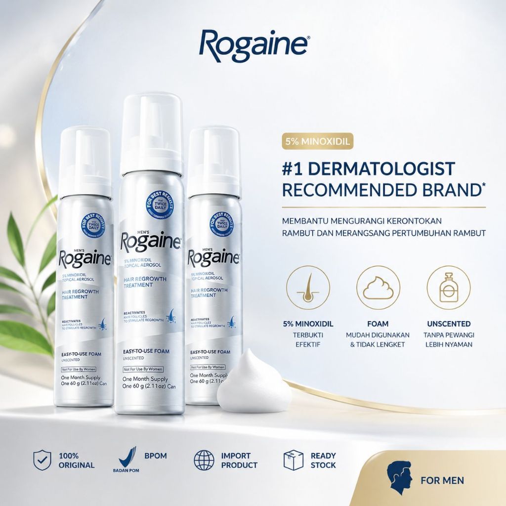 ROGAINE 5% Minoxidil Unscented Foam 60g